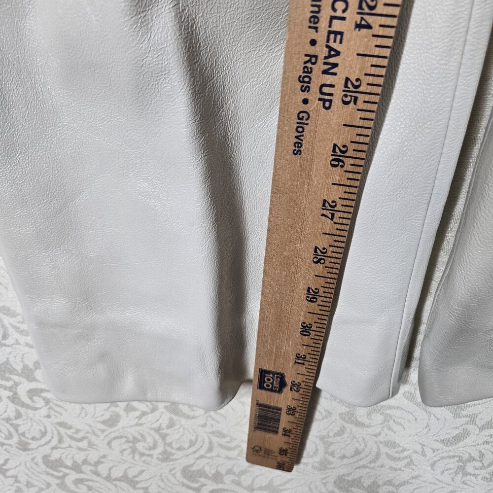 Venus Williams Wilsons Leather Pants sz 8 Beige Flare Leg Lined READ - Picture 13 of 15